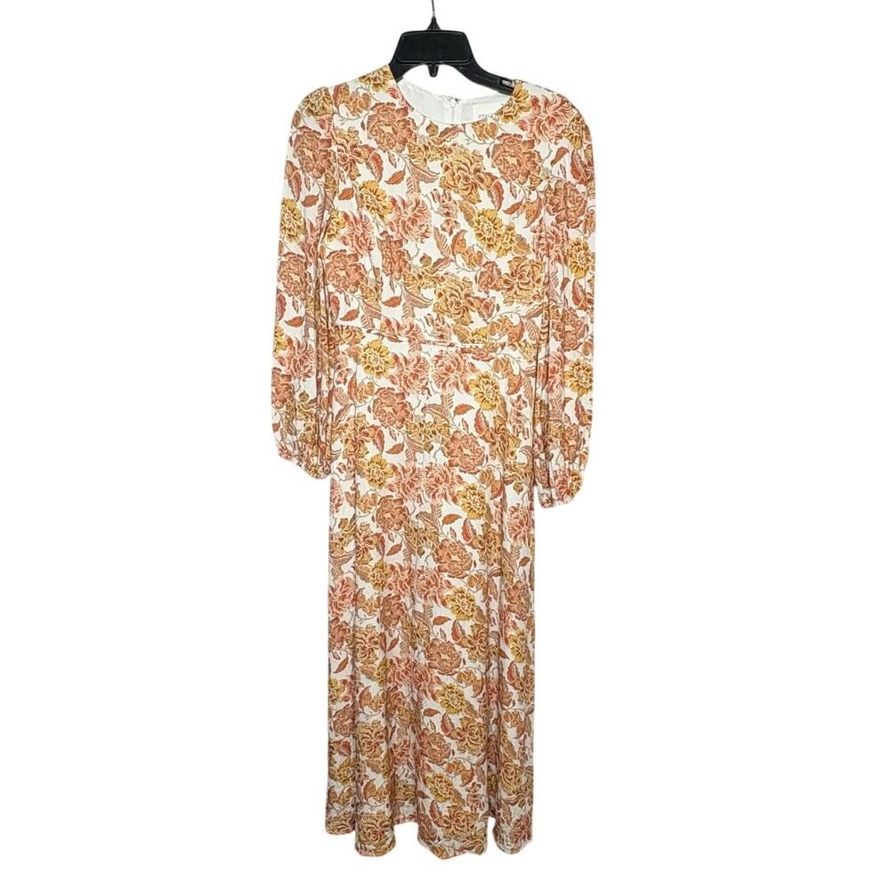 Hyacinth House Saffron Floral Sophia Fall Modest Cottagecore Maxi Dress Small